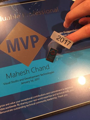 Microsoft MVP Certificate